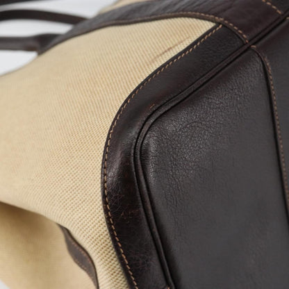 Hermes Garden Party Tote Canvas and Leather, BEIGE, CANVAS, Tote bag