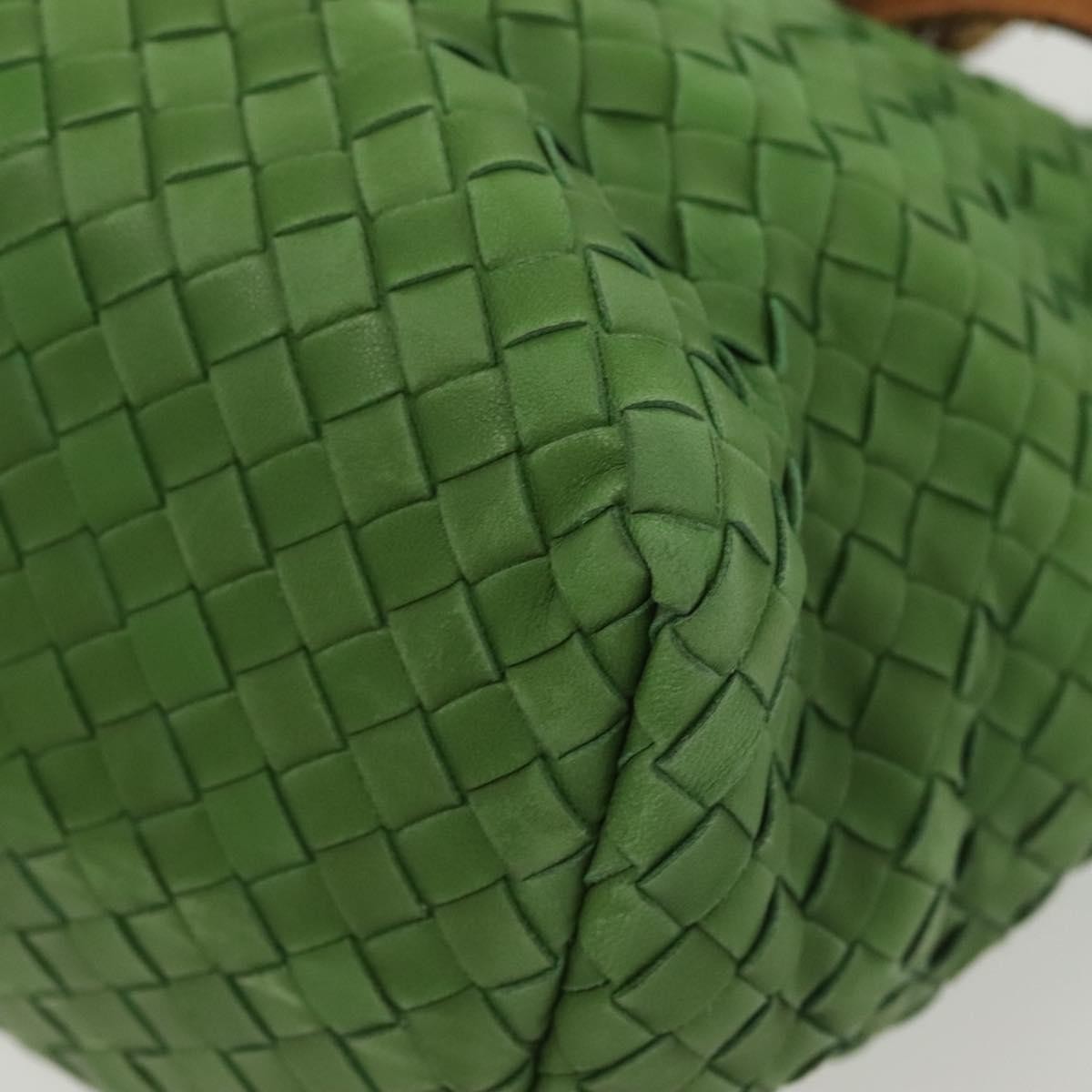 Bottega Veneta Intrecciato Leather, GREEN, LEATHER, Handbag