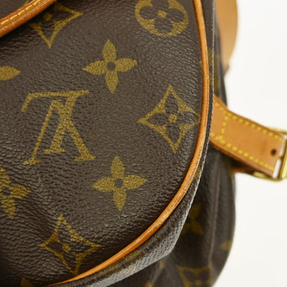 Louis Vuitton Saumur Handbag Monogram Canvas, BROWN, CANVAS, Shoulder bag