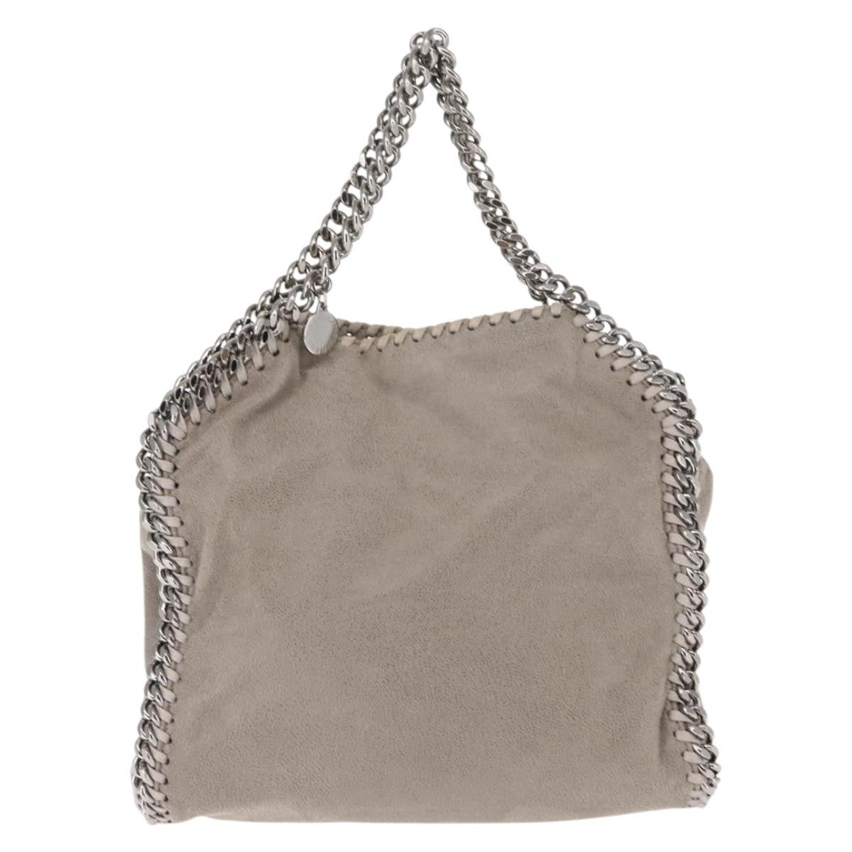 Stella McCartney Falabella Fold Over Crossbody Bag Faux Leather, GRAY, POLYESTER, Crossbody bag