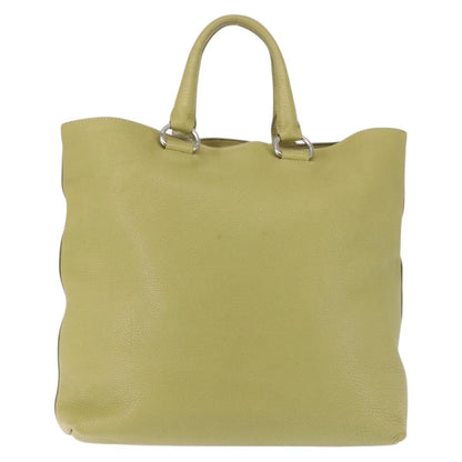 Prada Shopping Tote Vitello Daino, GREEN, LEATHER, Tote bag