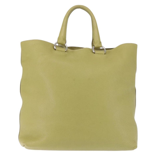 Prada Shopping Tote Vitello Daino, GREEN, LEATHER, Tote bag