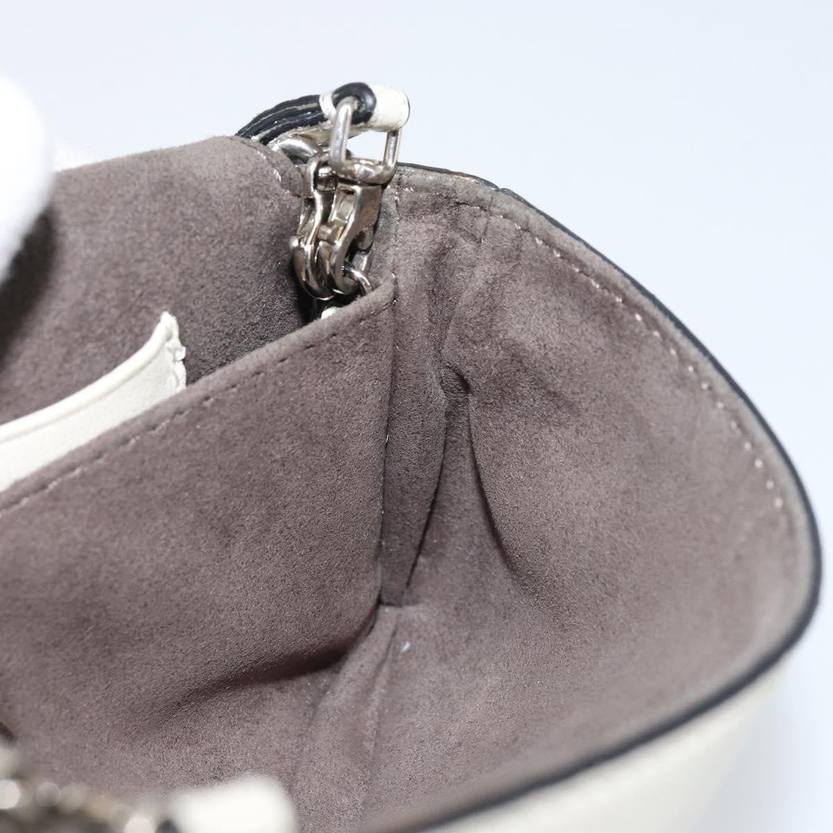 Fendi Monster Baguette Leather, WHITE, LEATHER, Shoulder bag