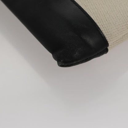 Balenciaga Navy Zip Pouch Canvas and Leather, BLACK, CANVAS, Clutche & pouche