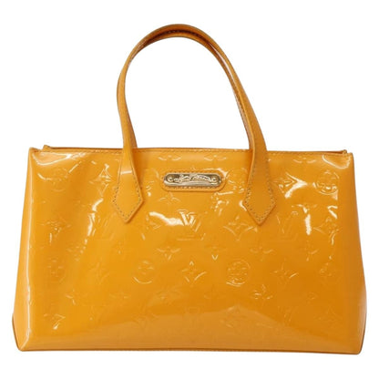Louis Vuitton Wilshire Handbag Monogram Vernis, YELLOW, PATENT_LEATHER, Handbag