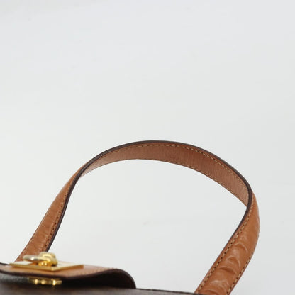 Celine Vintage Macadam Handbag Canvas, Brown, Canvas, Handbag