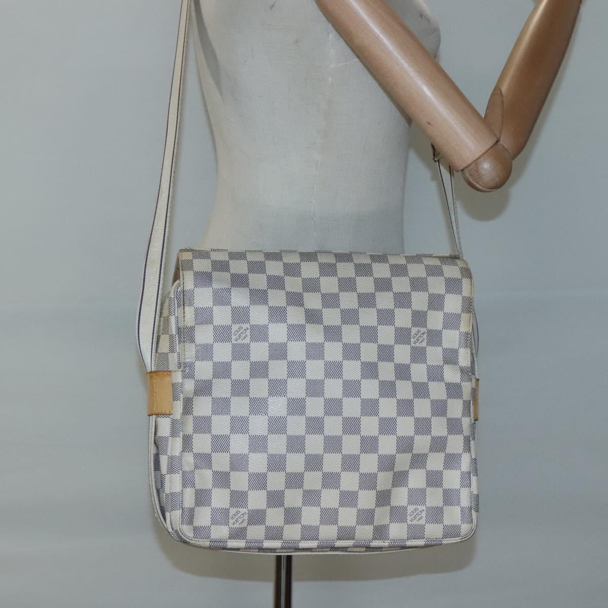Louis Vuitton Naviglio Handbag Damier, WHITE, CANVAS, Shoulder bag