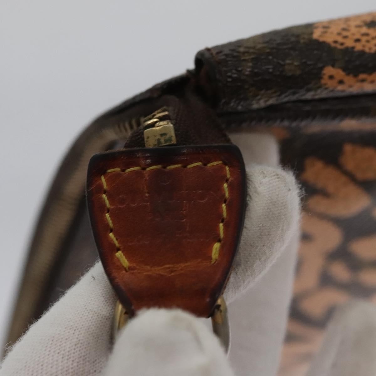 Louis Vuitton Pochette Accessoires Limited Edition Monogram Graffiti, ORANGE, CANVAS, Bag