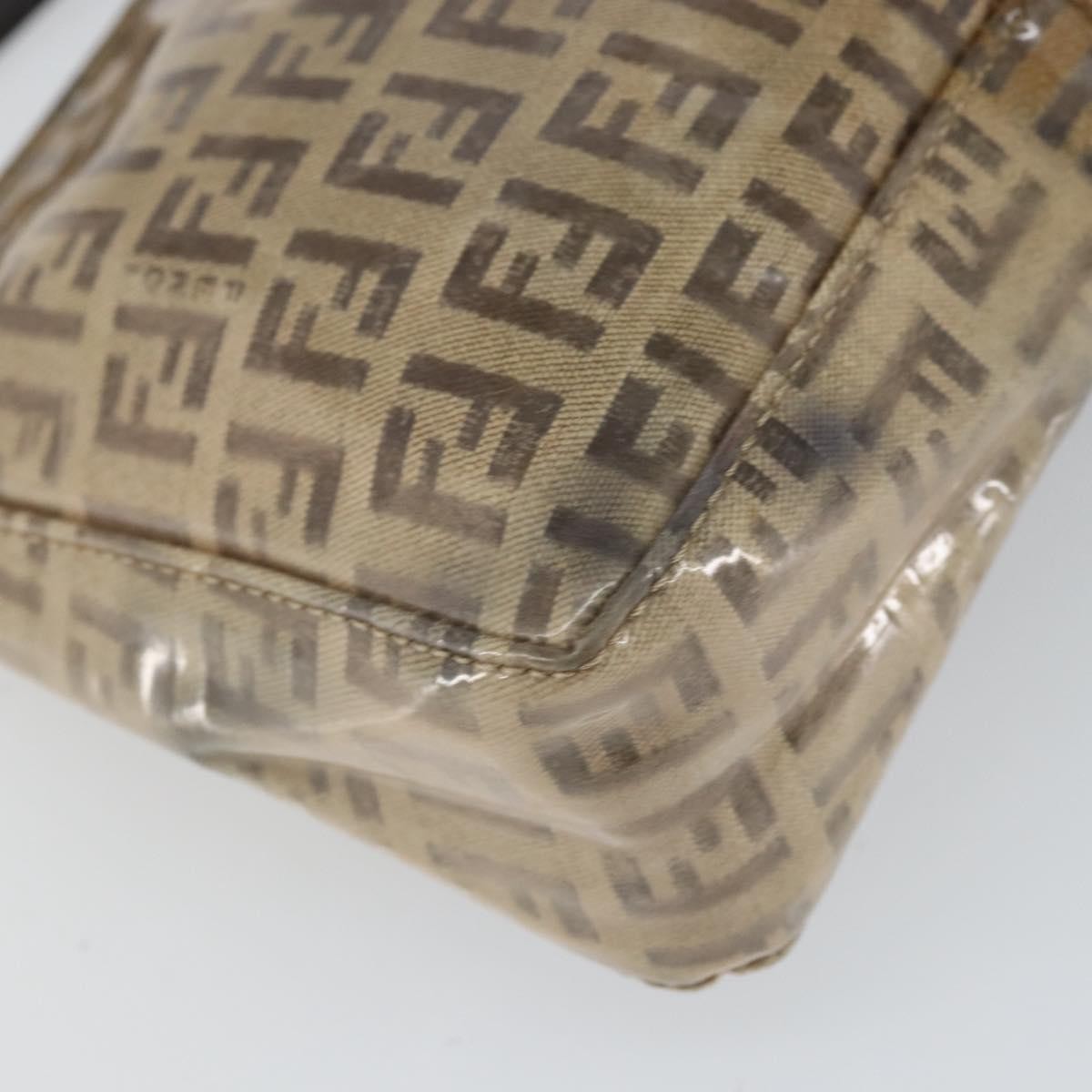 Fendi Vintage Shoulder Bag Zucca Canvas, BEIGE, PVC, Shoulder bag