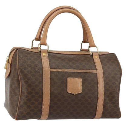 Celine Vintage Macadam Boston bag Canvas, BROWN, CANVAS, Travel bag