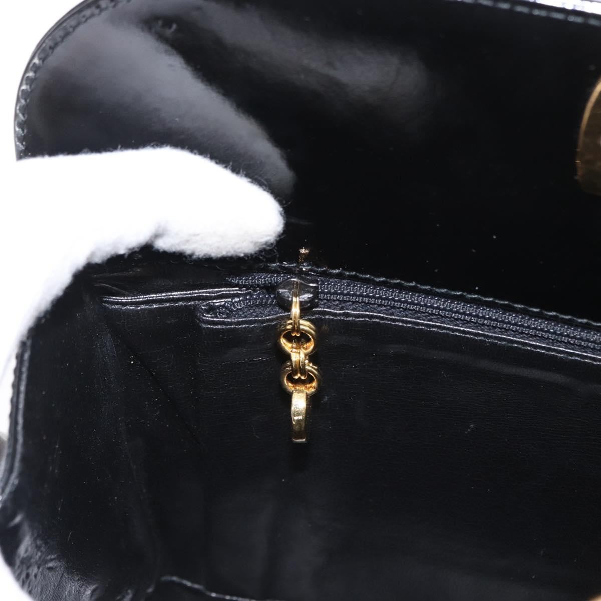 Salvatore Ferragamo Vintage Gancini Chain Shoulder Bag Patent Leather, BLACK, PATENT_LEATHER, Shoulder bag