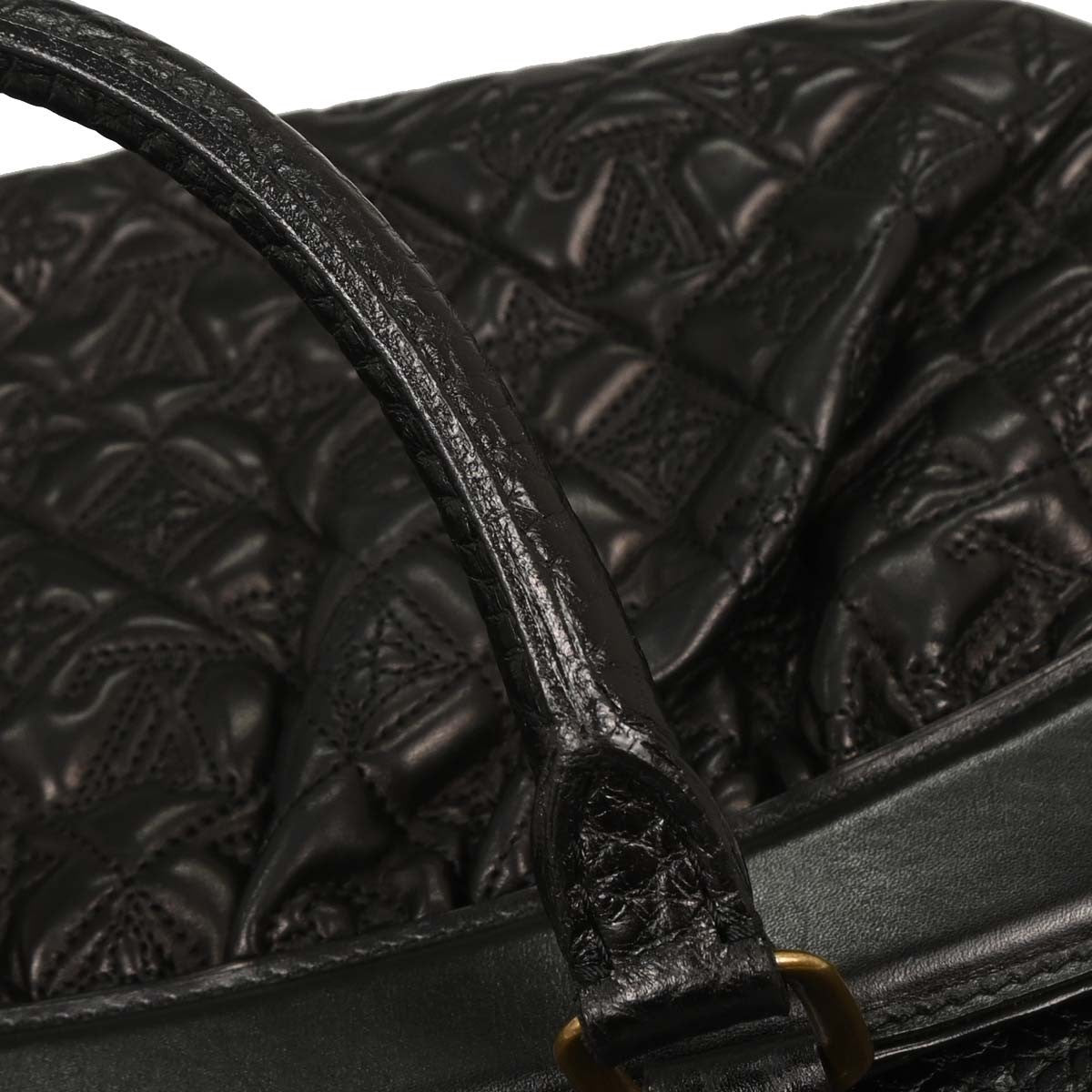 Louis Vuitton Mizi Vienna Handbag Monogram Quilted Lambskin, BLACK, LEATHER, Handbag