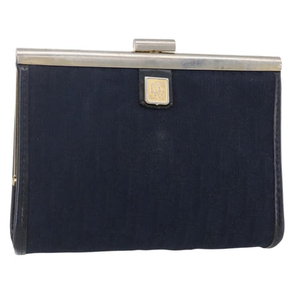 Christian Dior Vintage Trotter Pouch Canvas, NAVY, CANVAS, Clutche & pouche