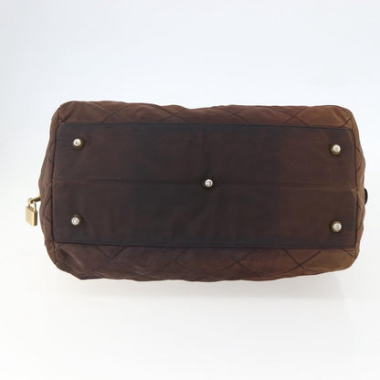 Prada Vintage Chain Handbag Tessuto, BROWN, NYLON, Handbag