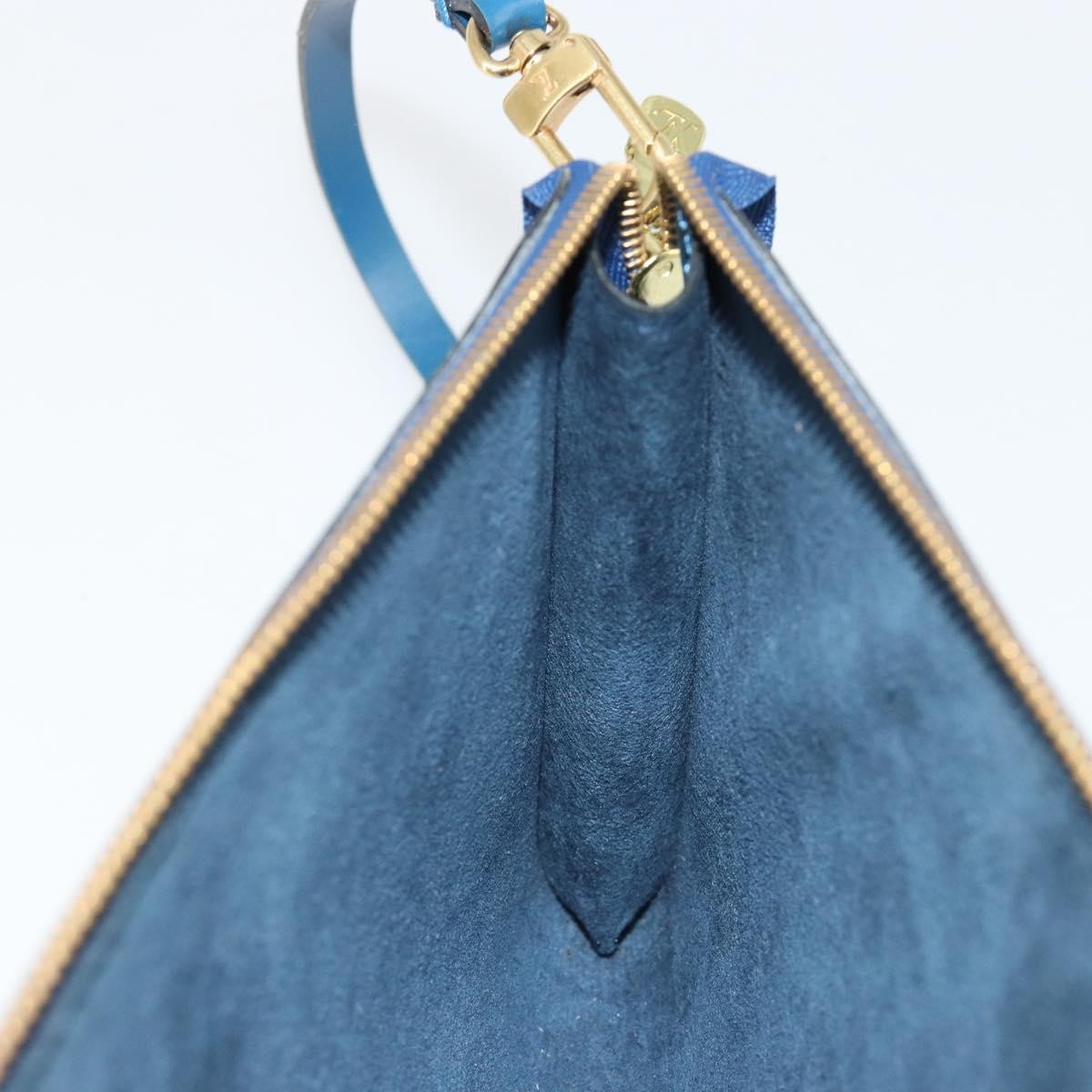 Louis Vuitton Pochette Accessoires Epi Leather, Blue, Leather, Clutch