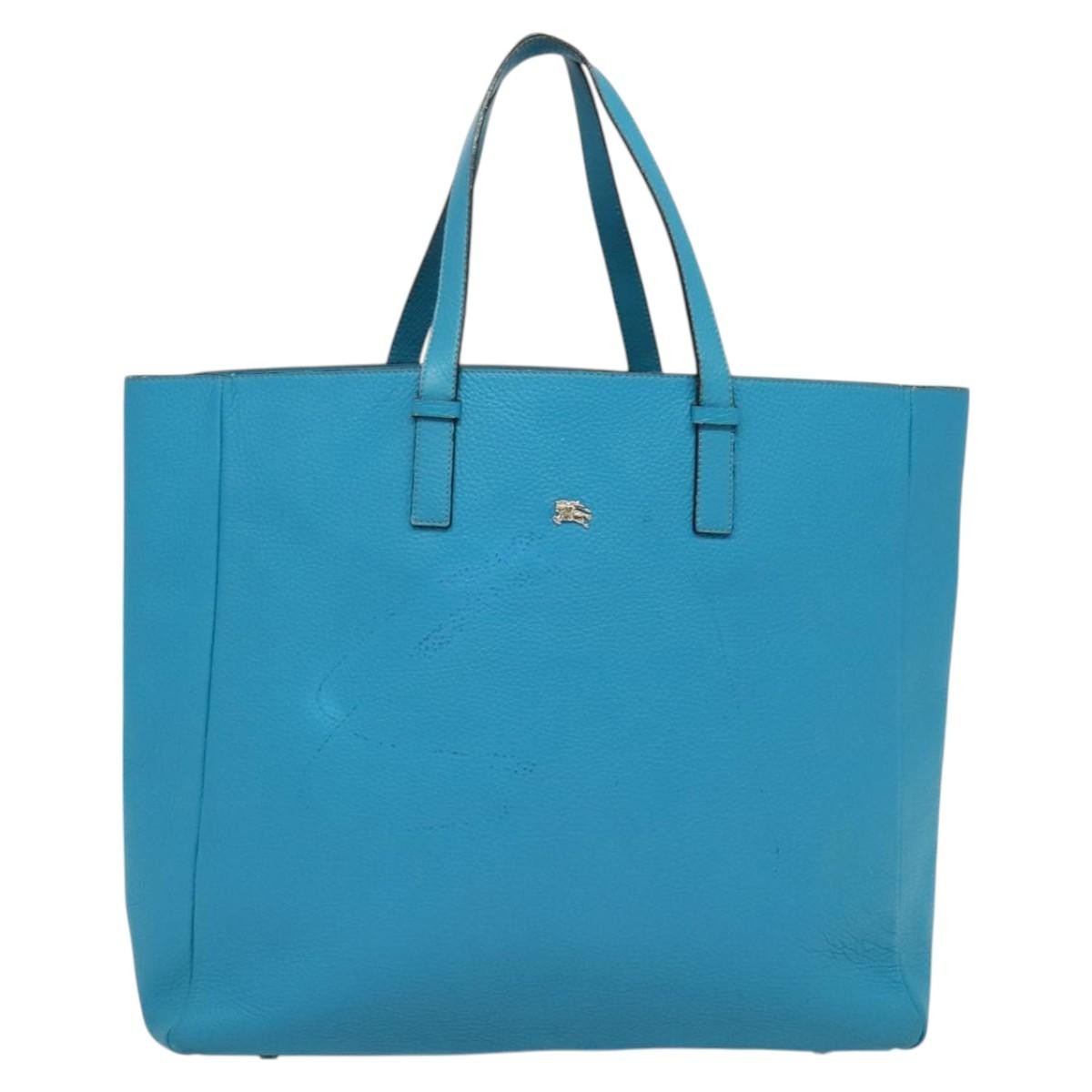 Burberry Vintage tote bag Leather, BLUE, LEATHER, Tote bag