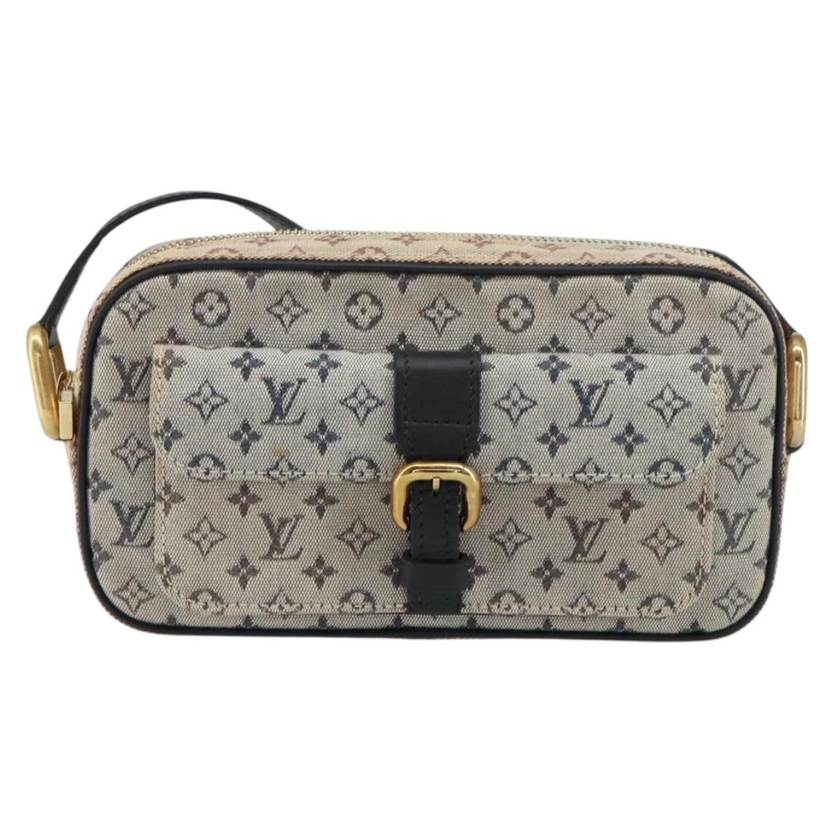 Louis Vuitton Juliette Crossbody Bag Mini Lin, BLUE, CANVAS, Shoulder bag