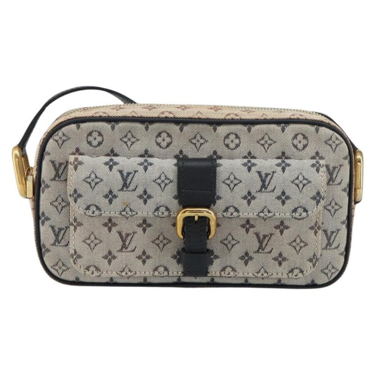 Louis Vuitton Juliette Crossbody Bag Mini Lin, BLUE, CANVAS, Shoulder bag