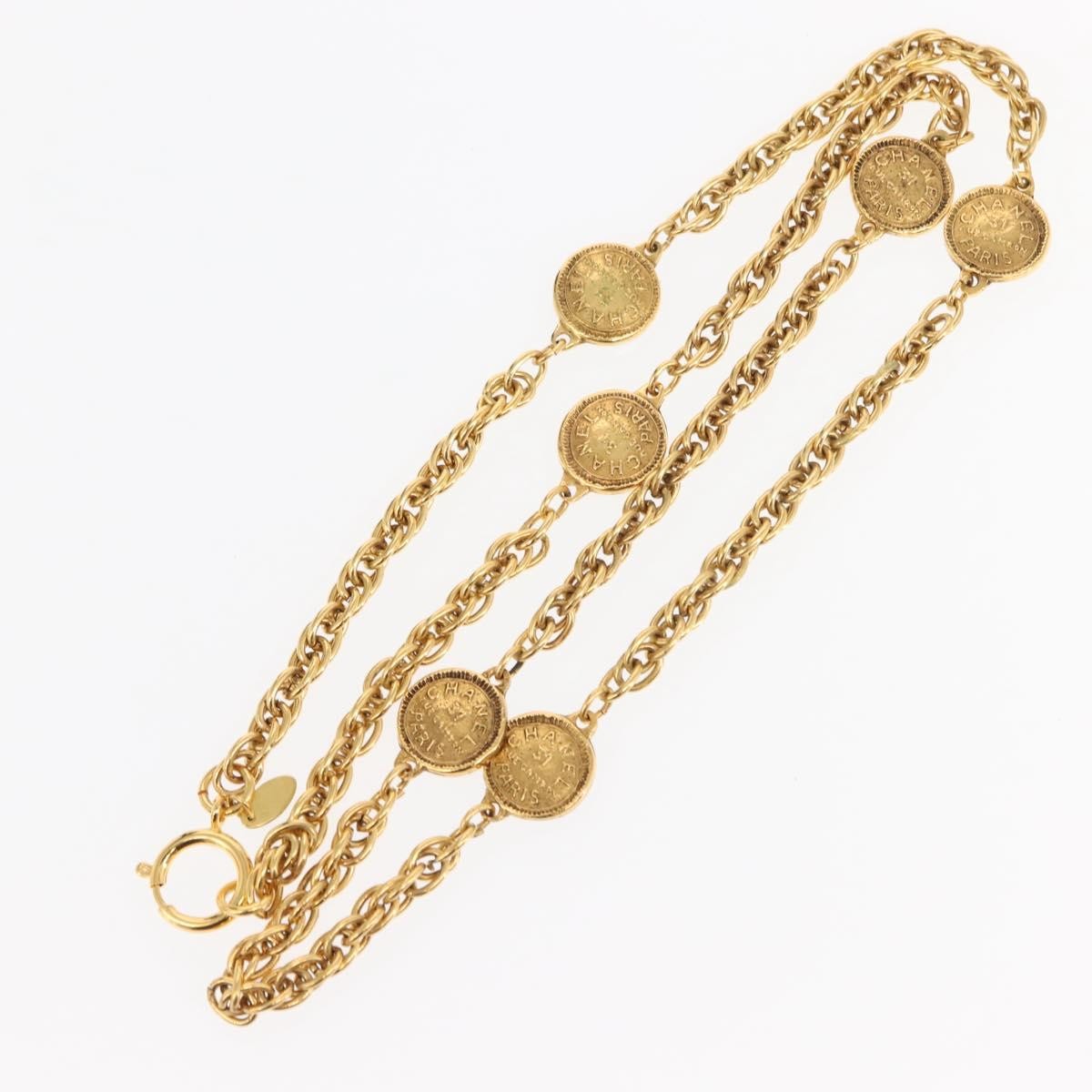 Chanel Vintage 31 Rue Cambon Medallion Pendant Necklace Metal, GOLD, METAL, Necklace