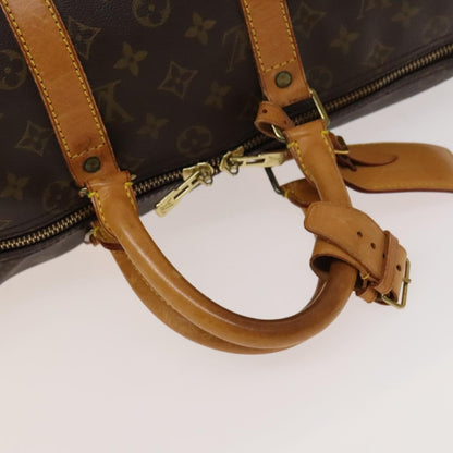 Louis Vuitton Keepall Bag Monogram Canvas, BROWN, CANVAS, Travel bag