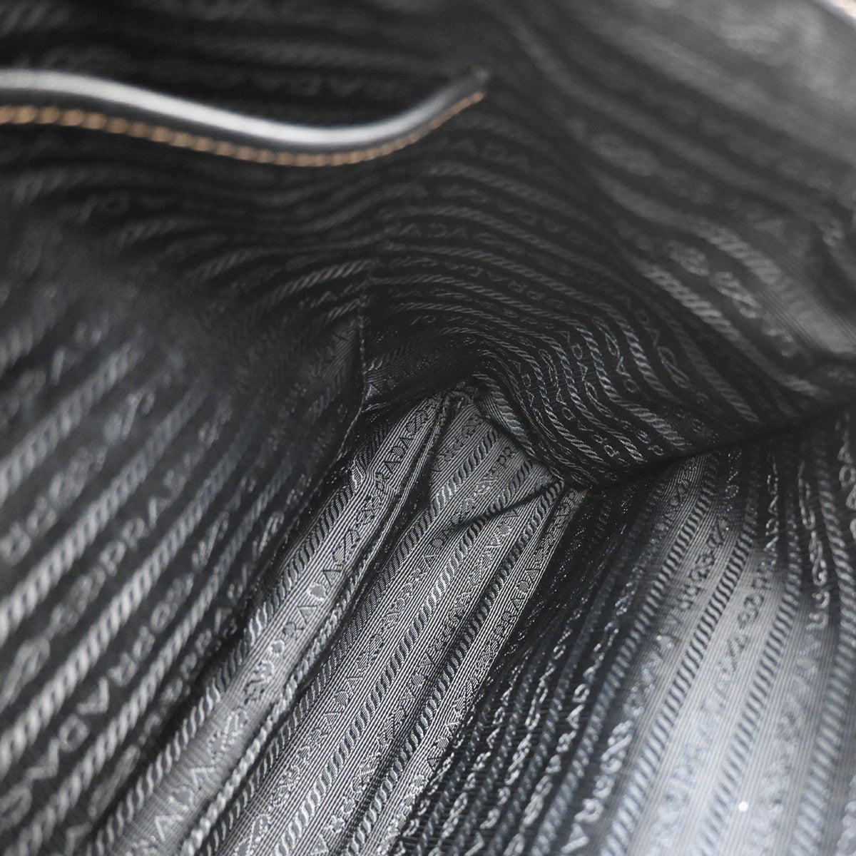 Prada Logo Convertible Tote Canvas with Leather, BROWN, CANVAS, Tote bag