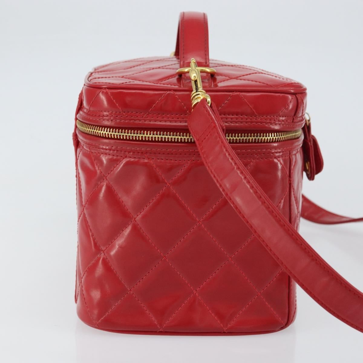 Chanel Vintage Vanity Case Patent, RED, PATENT_LEATHER, Handbag