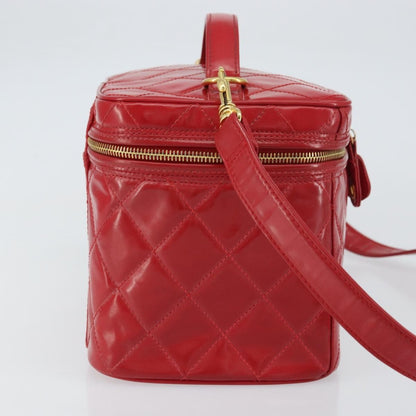 Chanel Vintage Vanity Case Patent, RED, PATENT_LEATHER, Handbag