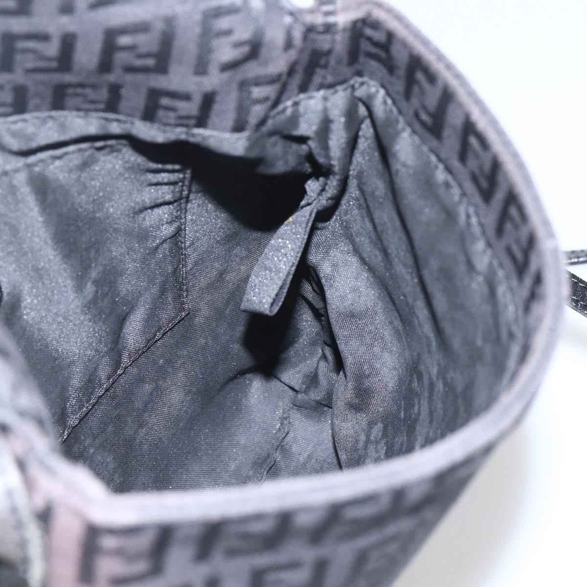 Fendi Vintage Flap Crossbody Bag Zucchino Canvas, BROWN, CANVAS, Shoulder bag