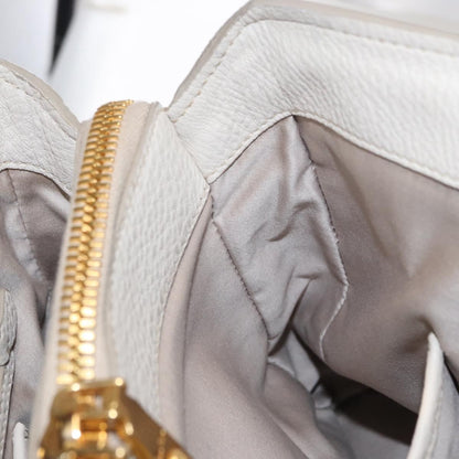 Miu Miu Phenix Convertible Tote Leather, WHITE, LEATHER, Handbag