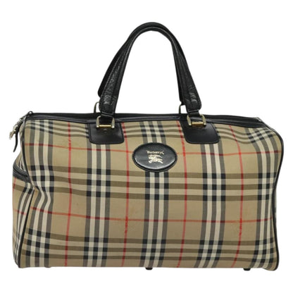 Burberry Nova check boston bag Canvas, BEIGE, CANVAS, Travel bag