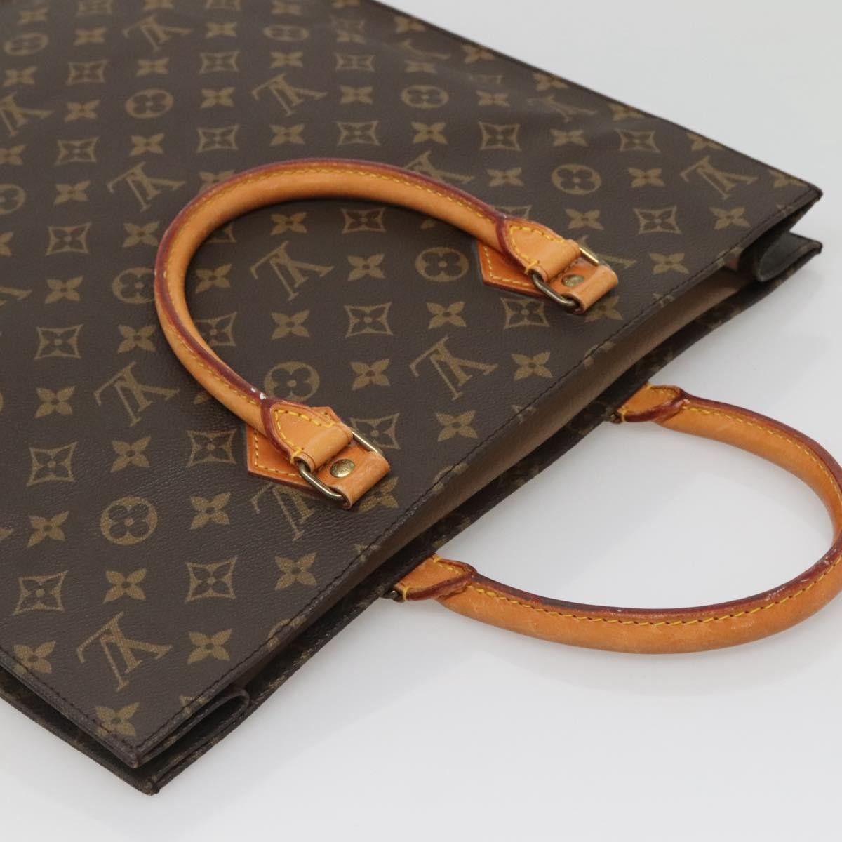 Louis Vuitton Sac Plat Bag Monogram Canvas, BROWN, CANVAS, Tote bag