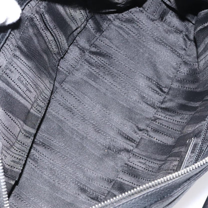 Salvatore Ferragamo Gancini handbag Leather, BLACK, LEATHER, Handbag