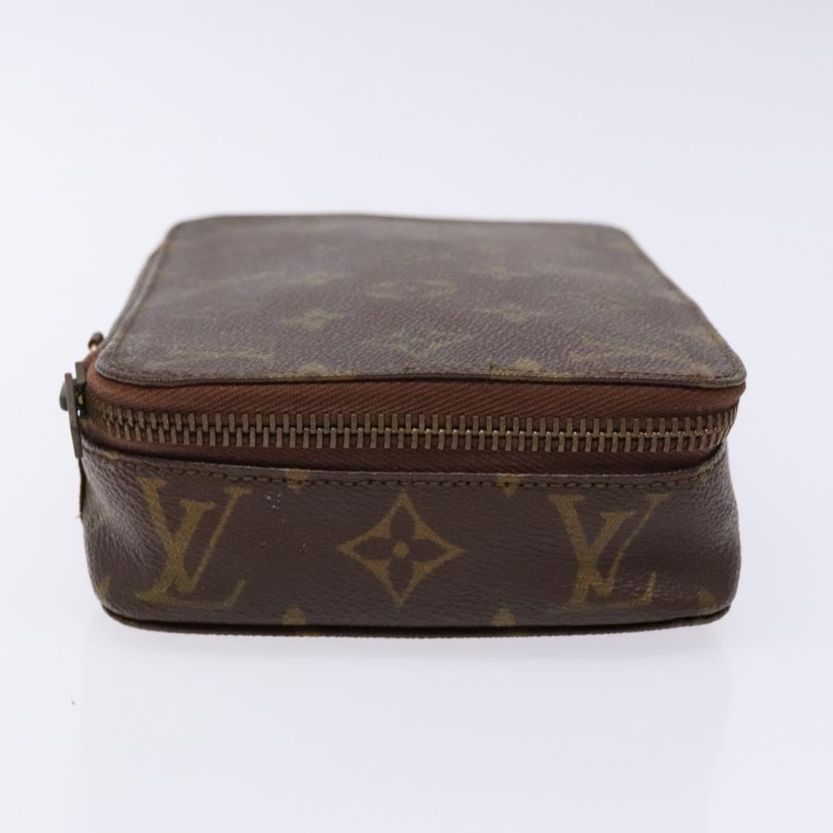Louis Vuitton Vintage Jewelry Box Monogram Canvas, BROWN, CANVAS, Clutche & pouche