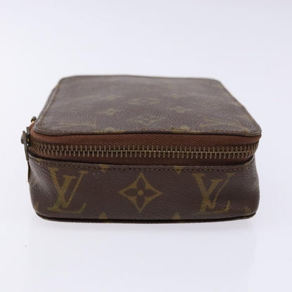 Louis Vuitton Vintage Jewelry Box Monogram Canvas, BROWN, CANVAS, Clutche & pouche