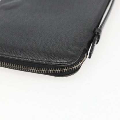 Louis Vuitton Atoll Organizer Wallet Taiga Leather, BLACK, LEATHER, Clutche & pouche