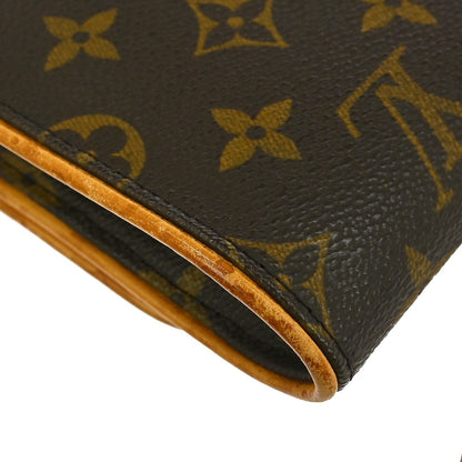 Louis Vuitton Twin Handbag Monogram Canvas, BROWN, CANVAS, Clutche & pouche