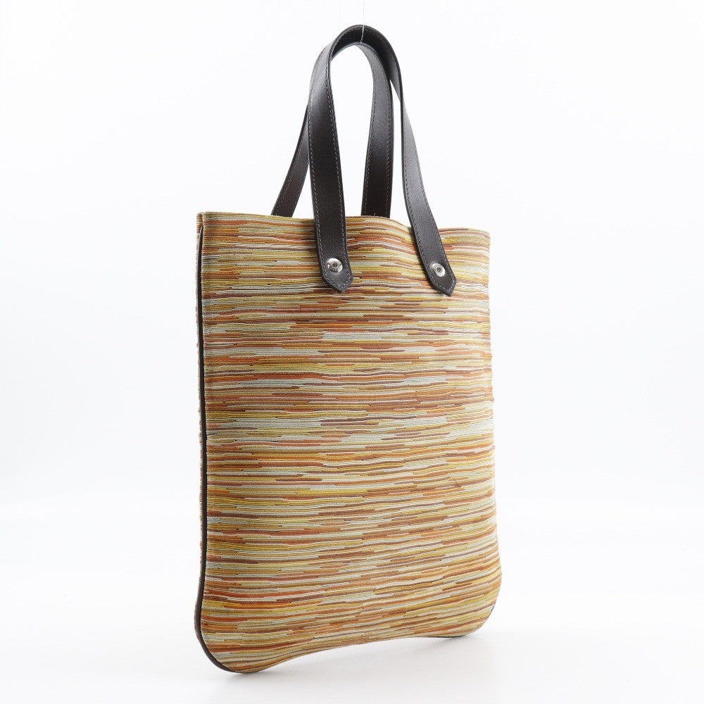 Hermes Ahmedabad Tote Canvas, ORANGE, CANVAS, Tote bag