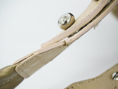 Chanel Biarritz Pocket Tote Quilted Coated Canvas, GOLD, CANVAS, Tote bag