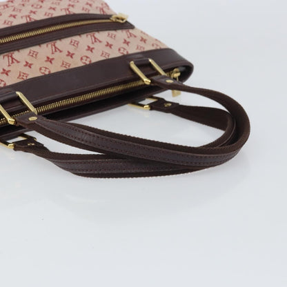 Louis Vuitton Lucille Handbag Mini Lin, RED, CANVAS, Handbag