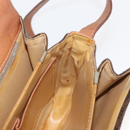 Celine Vintage Horse Carriage Macadam Shoulder Bag Canvas, BROWN, PVC, Shoulder bag