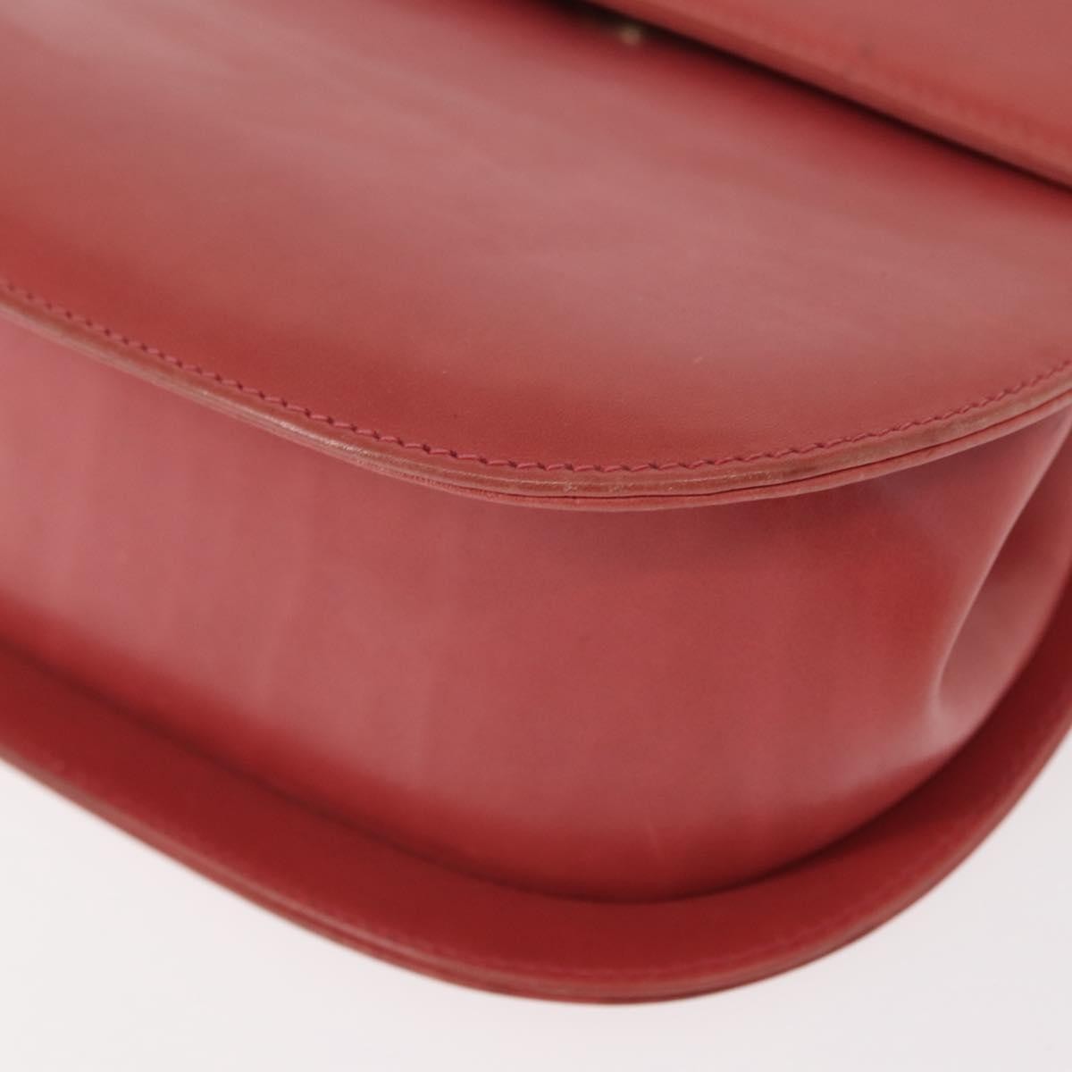 Salvatore Ferragamo Gancini Shoulder Bag Leather, PINK, LEATHER, Shoulder bag