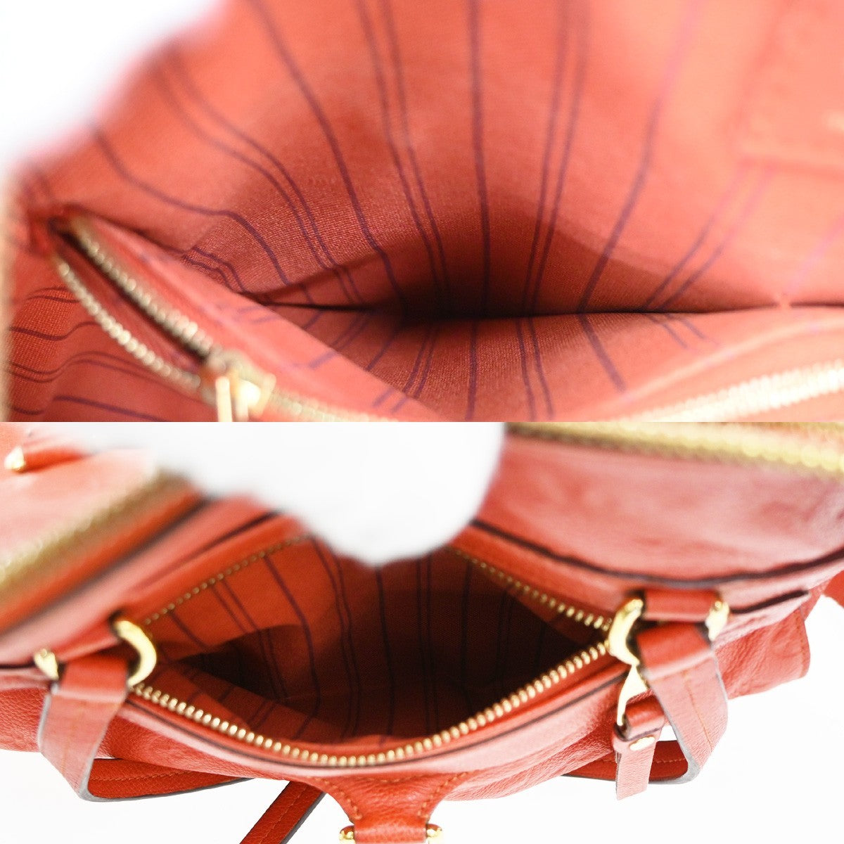 Louis Vuitton Lumineuse Handbag Monogram Empreinte Leather, RED, LEATHER, Shoulder bag