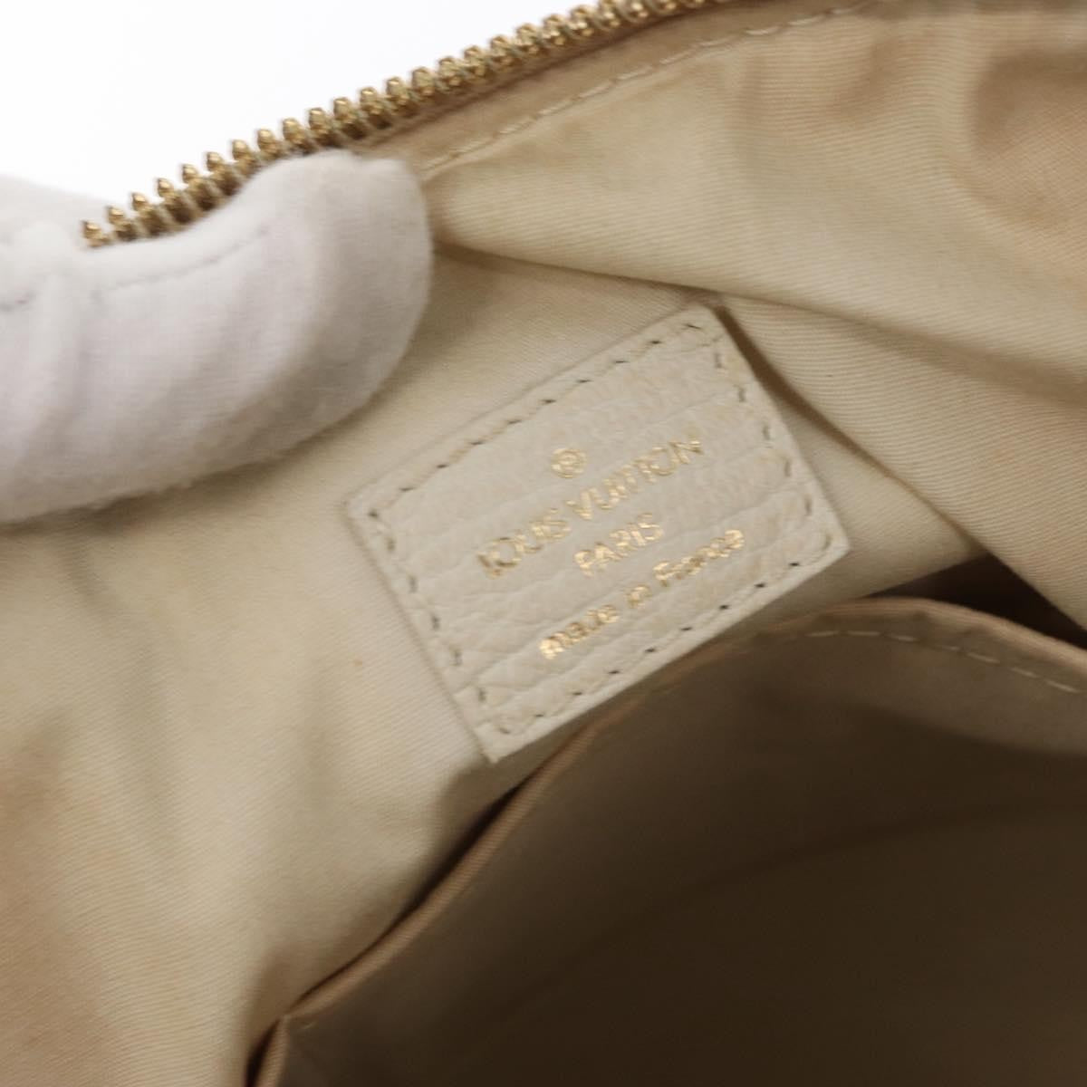 Louis Vuitton Marina Handbag Mini Lin Croisette, BEIGE, CANVAS, Handbag