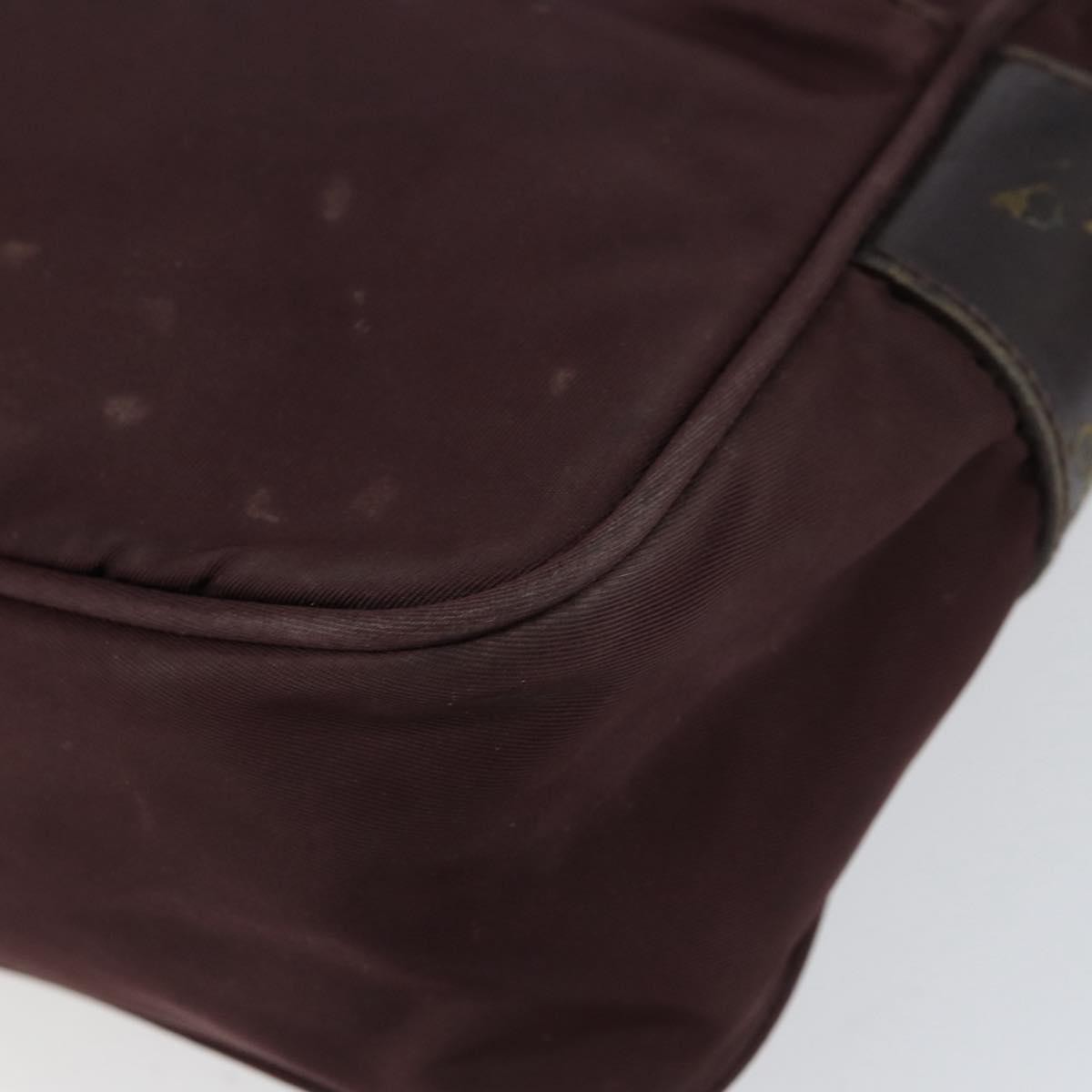 Prada Front Pocket Crossbody Bag Tessuto, BURGUNDY, NYLON, Shoulder bag