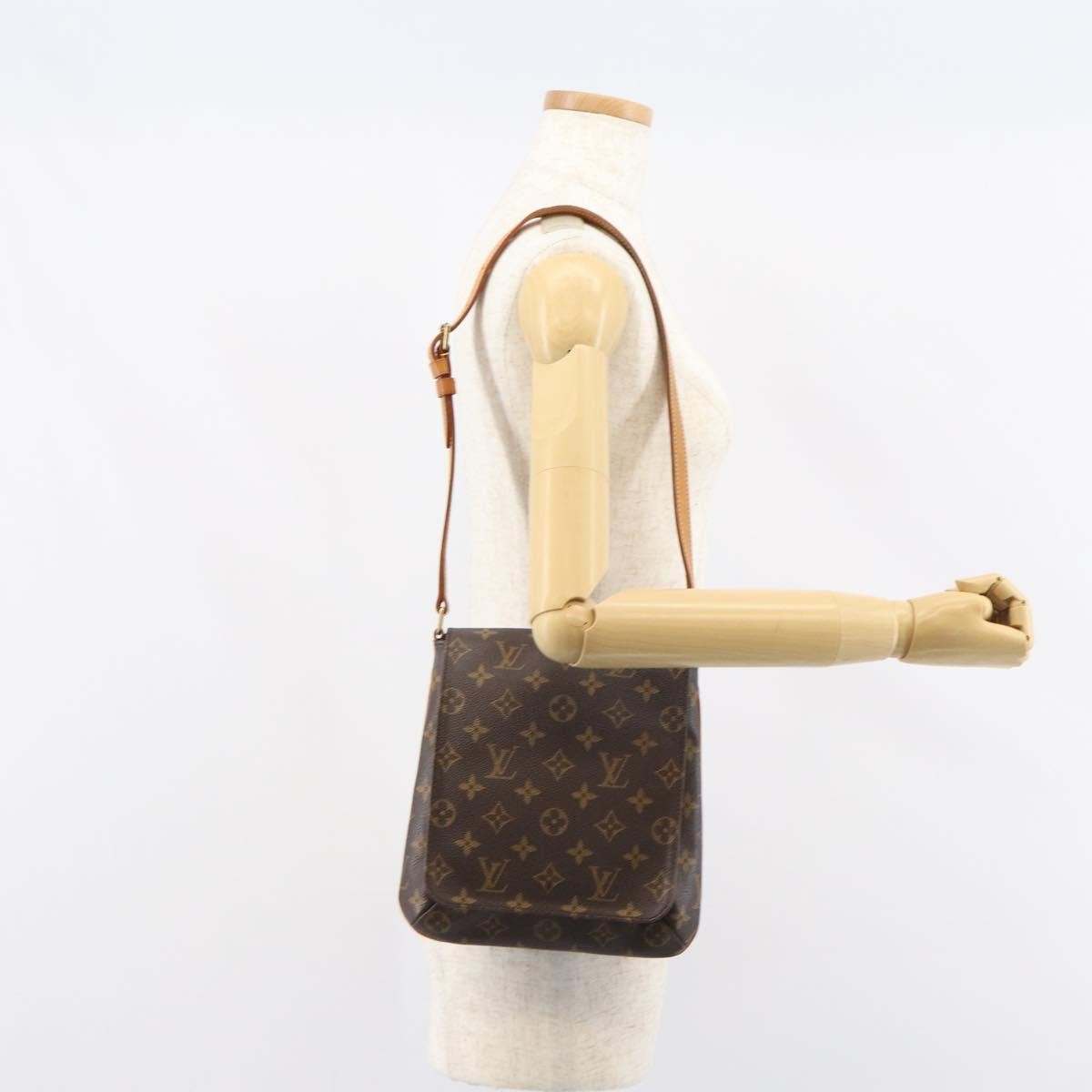 Louis Vuitton Musette Salsa Handbag Monogram Canvas, BROWN, CANVAS, Shoulder bag