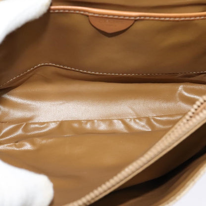 Celine Macadam Shoulder Bag Canvas, BEIGE, CANVAS, Shoulder bag