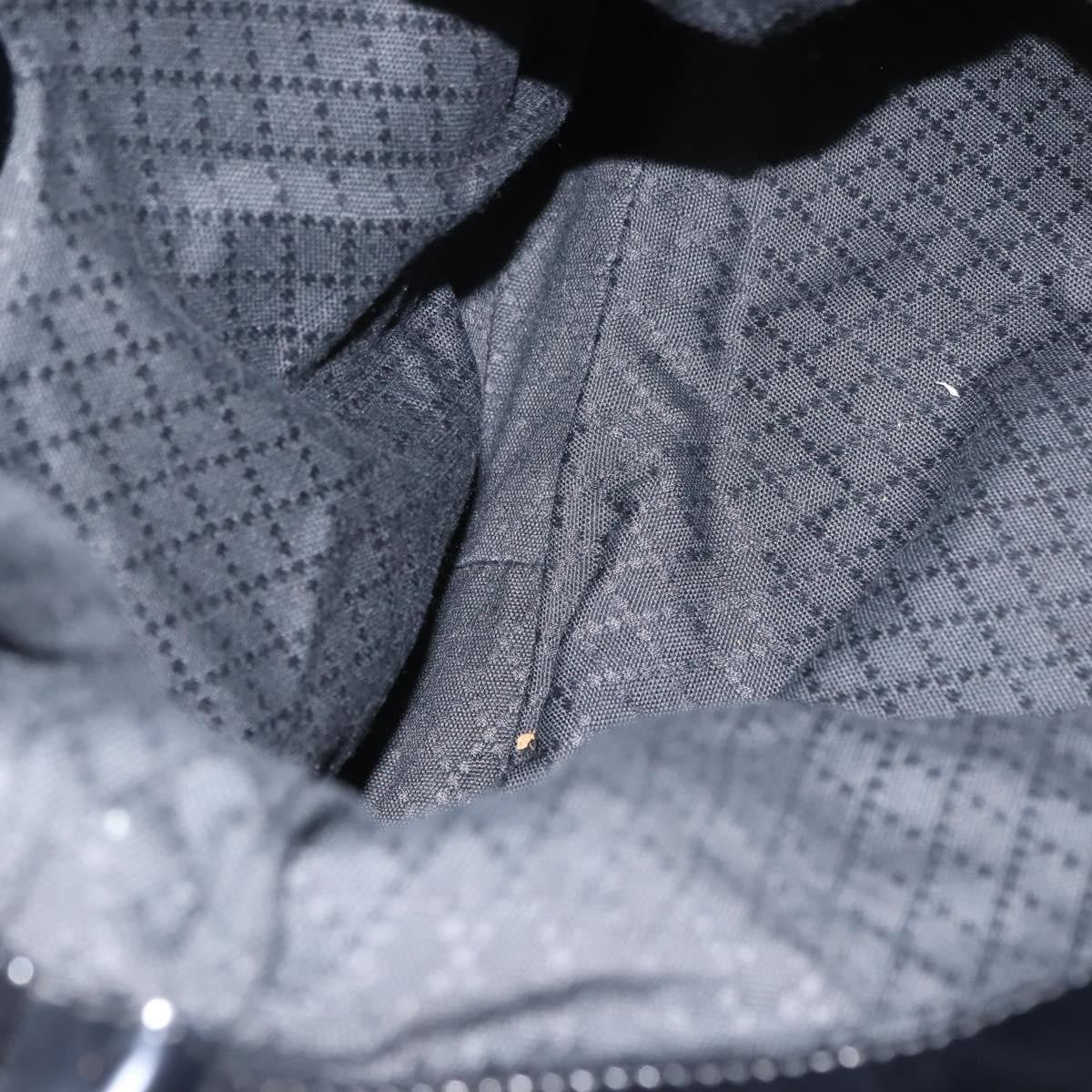 Gucci Vintage Bamboo Handle Open Hobo Nylon, BLACK, NYLON, Handbag