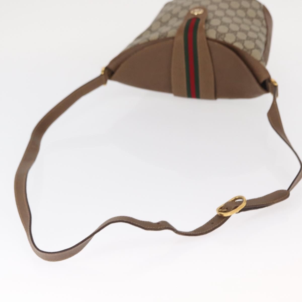 Gucci Vintage Open Shoulder Bag (Outlet) GG Canvas with Leather, BEIGE, PVC, Shoulder bag