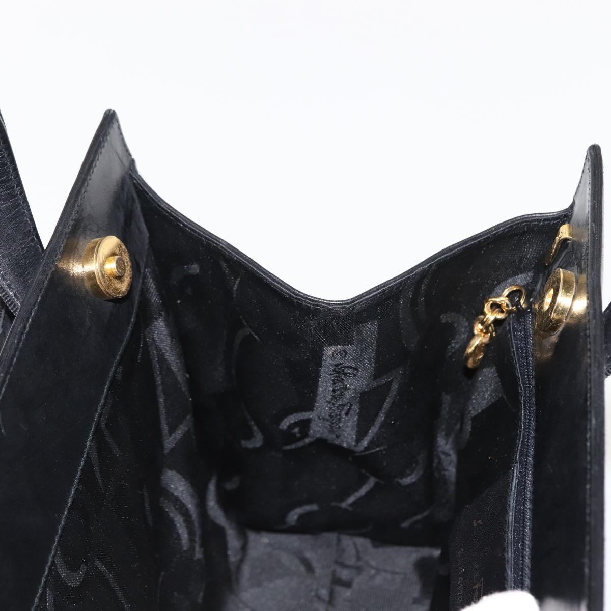 Salvatore Ferragamo Vala Handbag Leather, BLACK, LEATHER, Handbag