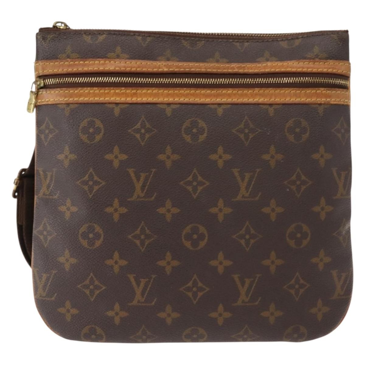 Louis Vuitton Bosphore Pochette Monogram Canvas, BROWN, CANVAS, Shoulder bag